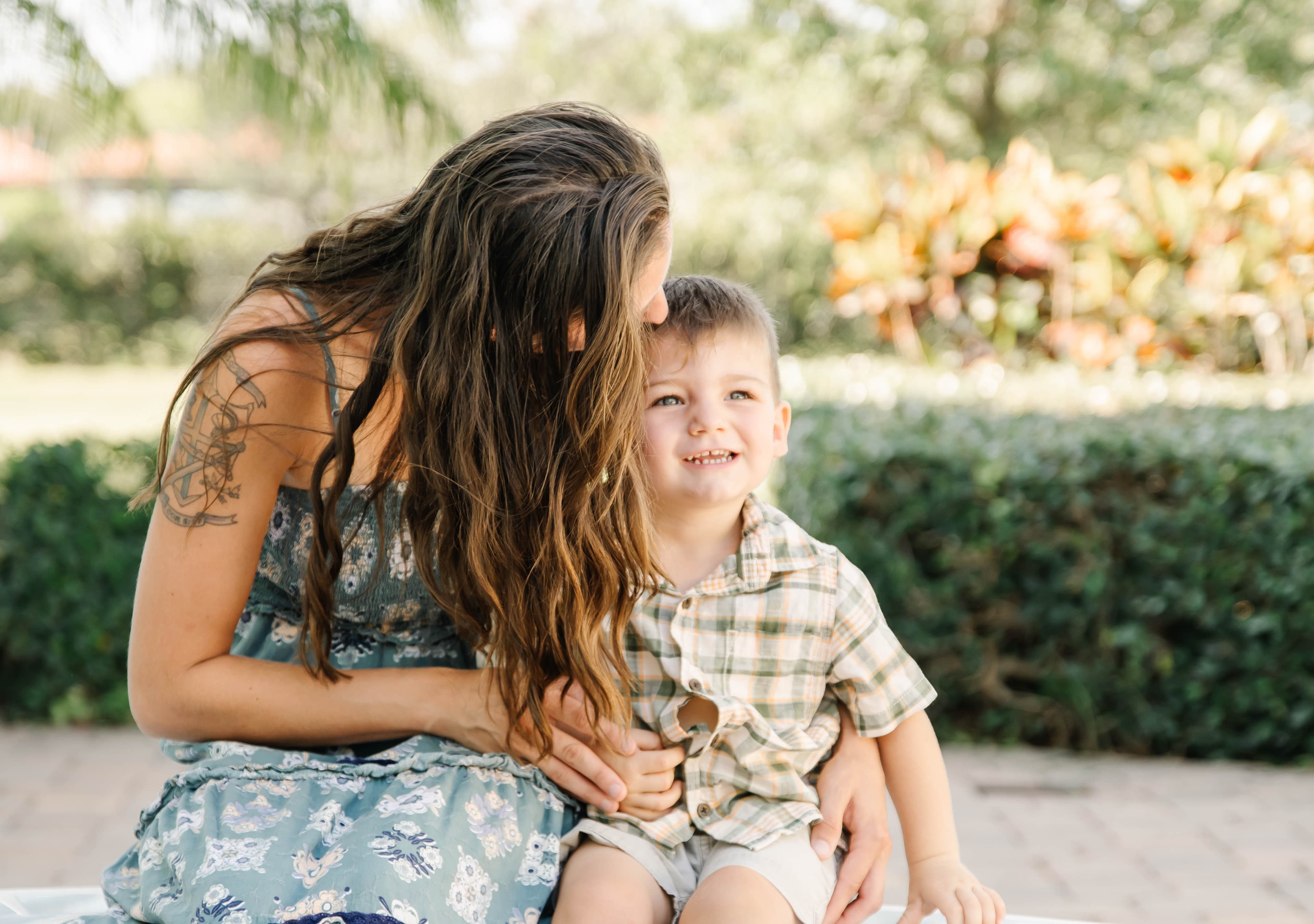 Mother with happy child