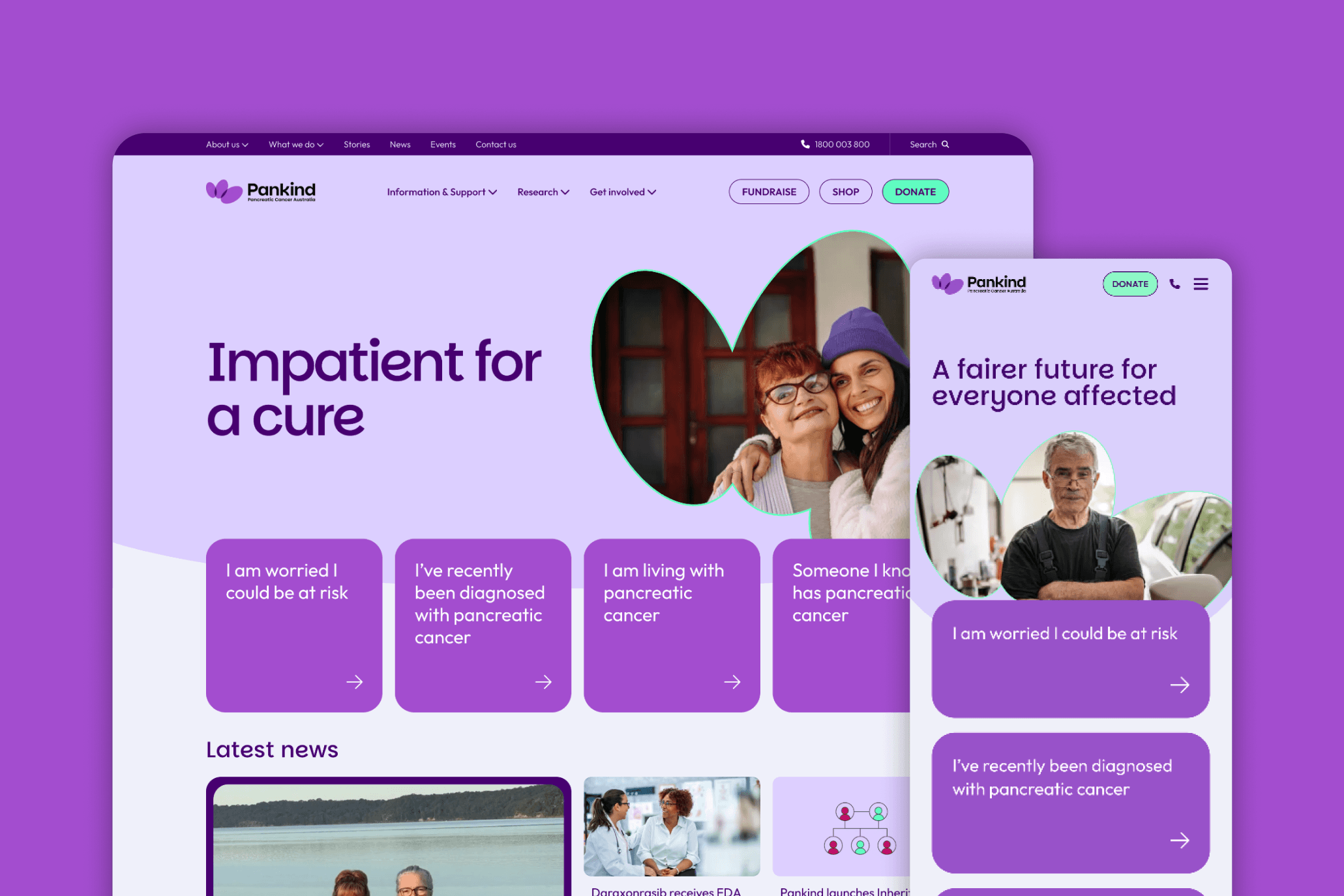 Pankind homepage hero with four audience pathways