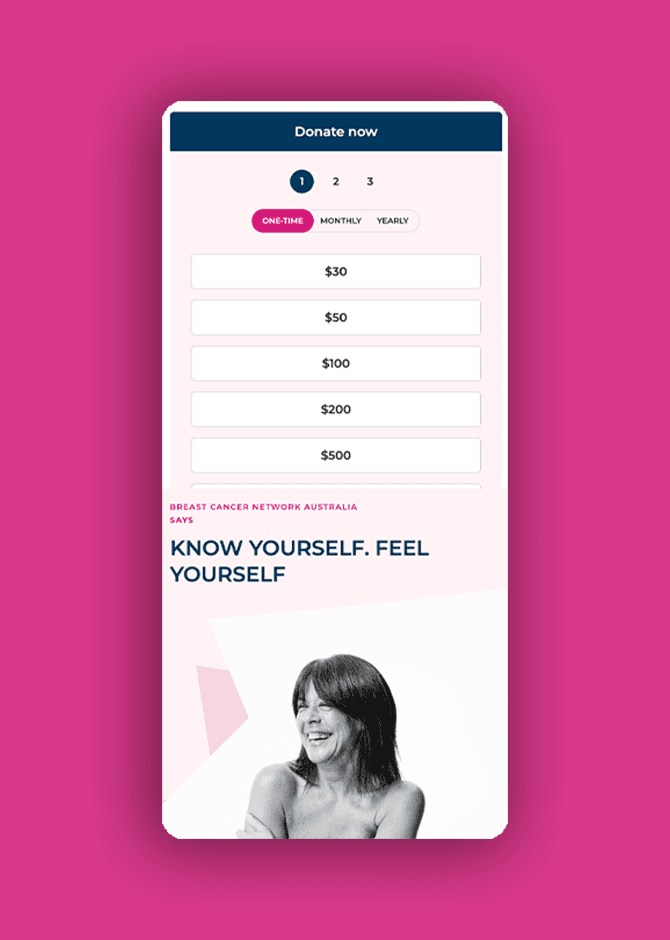 BCNA website on mobile