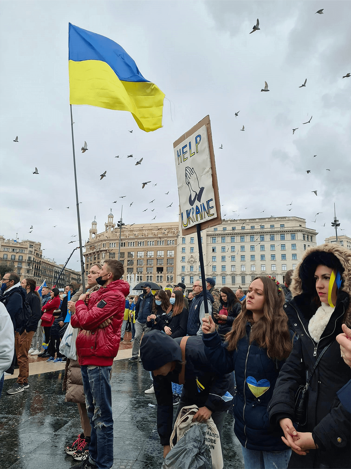 Supporters taking action for global crisis