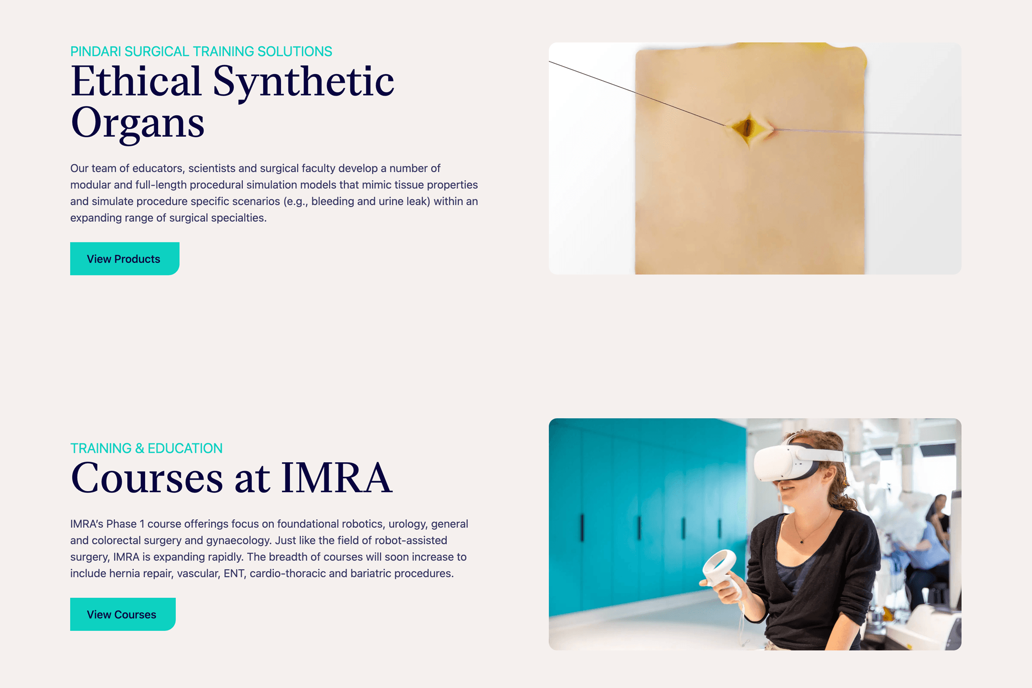 IMRA Training options
