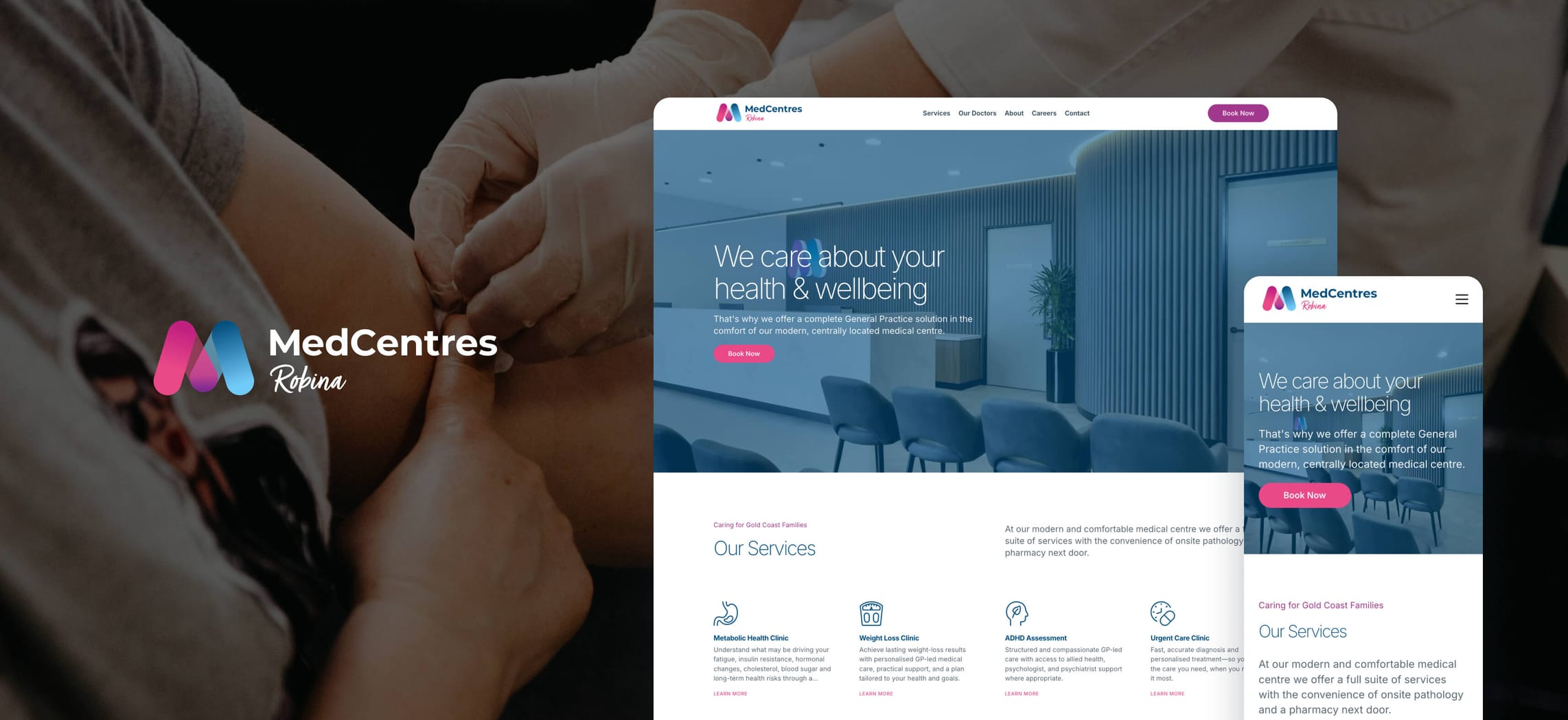 Medcentres Website after Google Ads optimisation