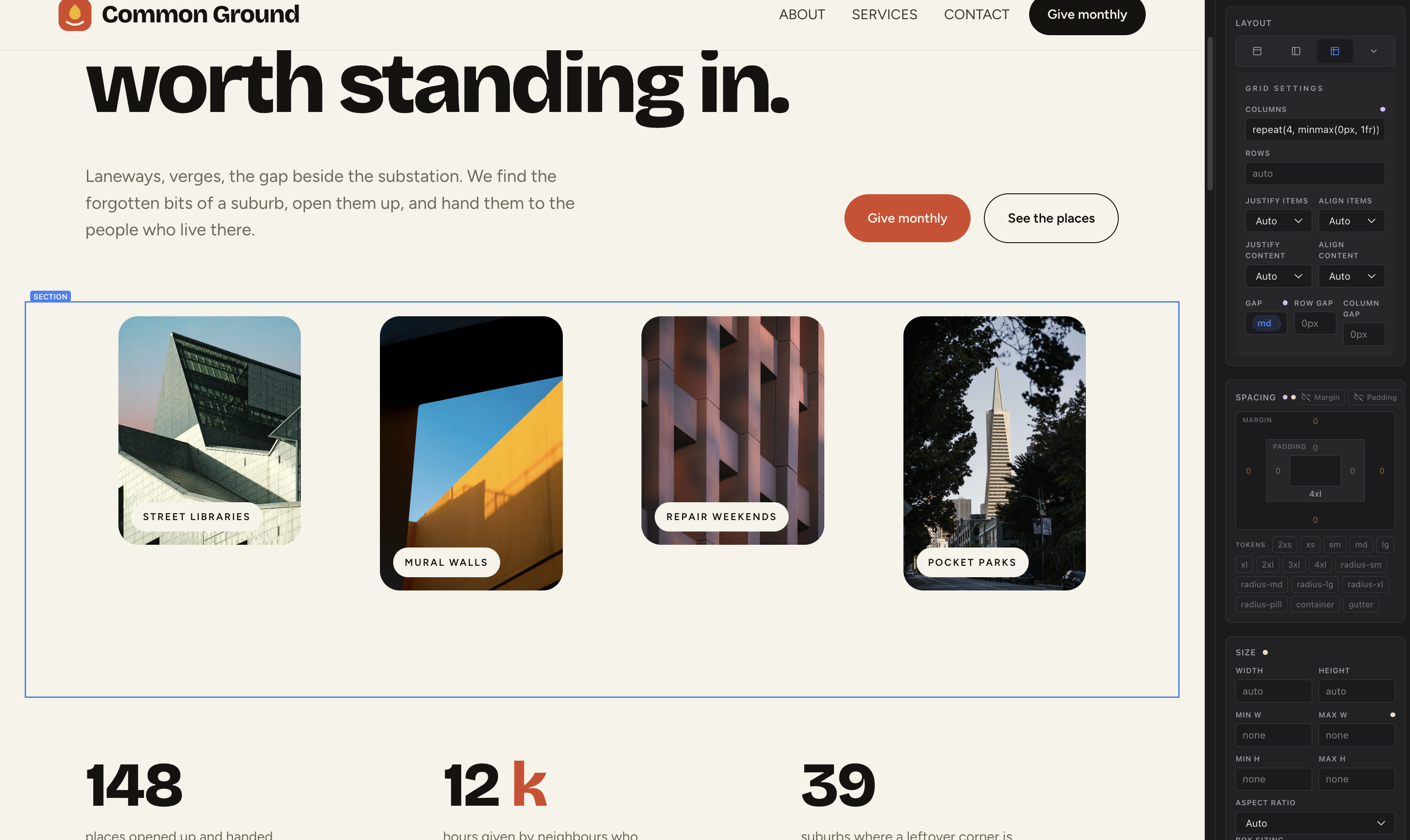 styling the page in Krayon