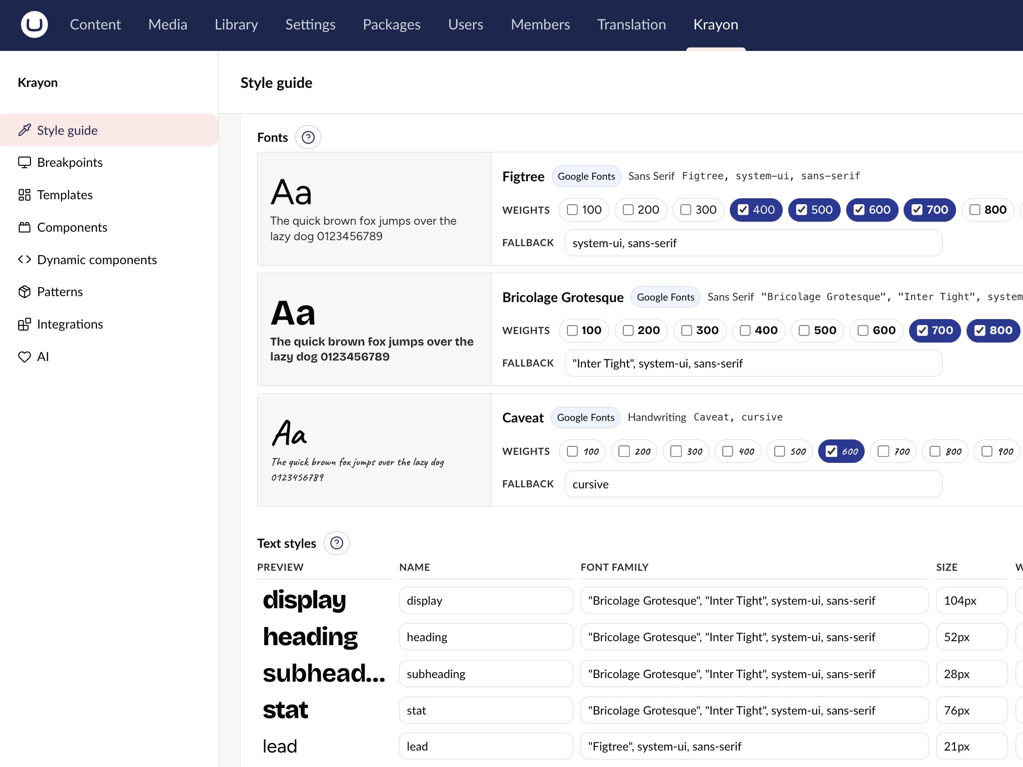 Krayon style guide